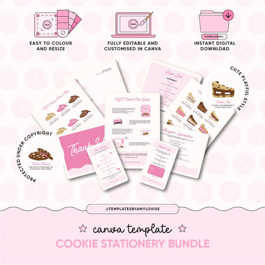 Canva Cookie Stationery Bundle - 'Cute Playful Style'