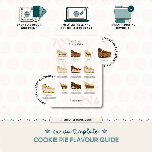 Cookie Pie Flavour Menu - 'Traditional Elegant Style'