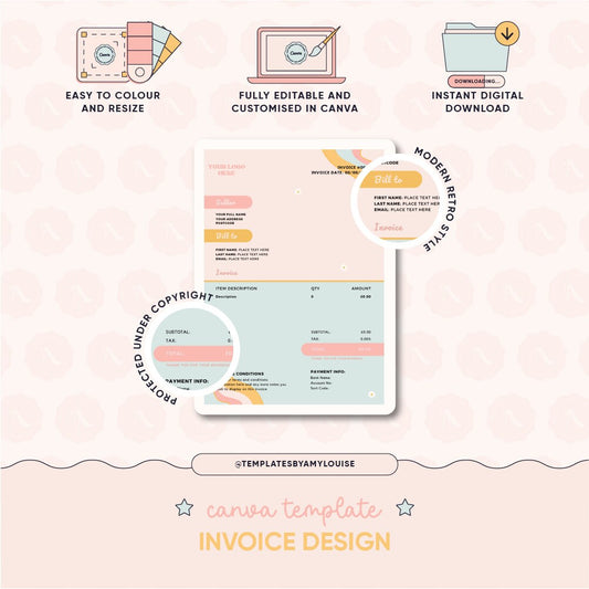 Invoice Design - 'Modern Retro Style'