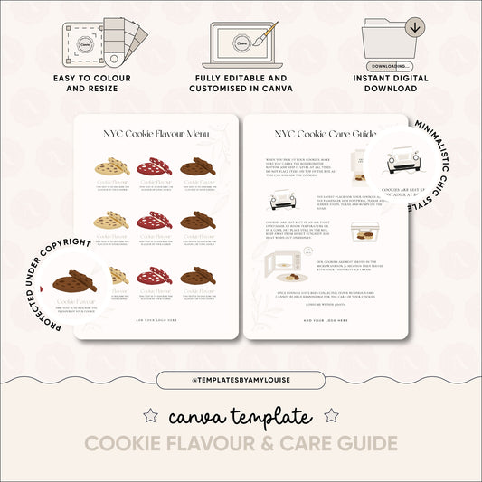 Cookie Flavour & Care Guide - 'Minimalistic Chic Style'