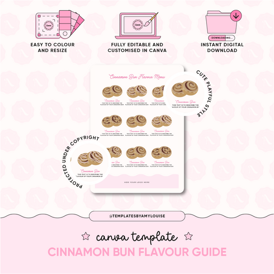 Cinnamon Bun Flavour Menu - 'Cute & Playful Style'