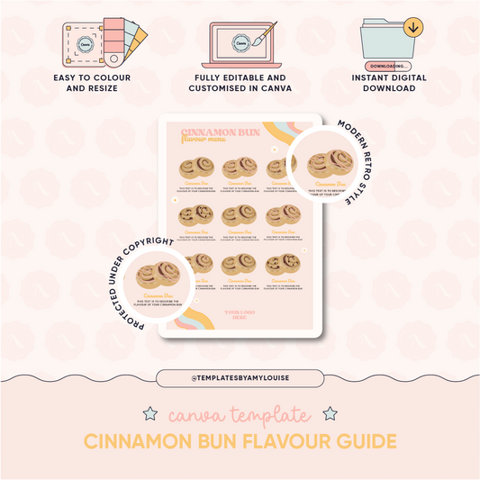 Cinnamon Bun Flavour Menu - 'Modern Retro'