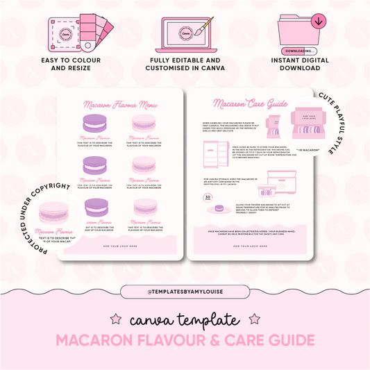 Macaron Flavour & Care Guide - 'Cute & Playful Style'