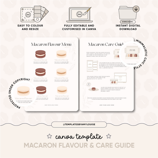 Macaron Flavour & Care Guide - 'Minimalistic Chic Style'