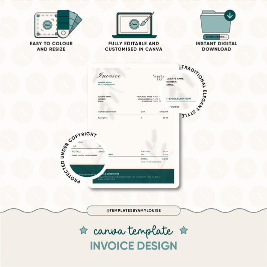 Invoice Design - 'Traditional Elegant Style'